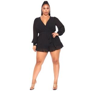 Fashion Nova Womens Love Letter Romper Black